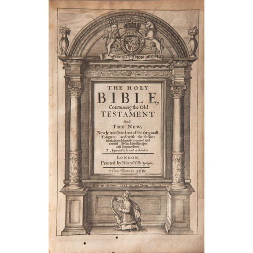 93 - BIBLE, ENGLISH. The Holy Bible Containing the Old Testament and The New..., London: Printed by Henry... 