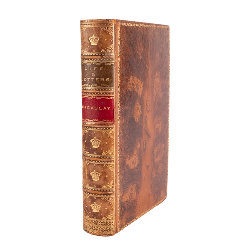 100A - BINDINGS. A group of 5 vols: MACAULAY [Thomas Babbington]. The Miscellaneous Writings and Speeches; ... 