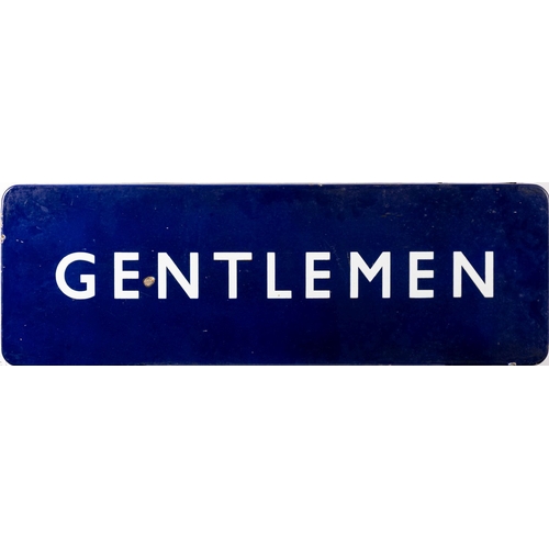 A 20th Century enamel sign 'Gentlemen'. Of rectangular form with ...