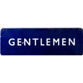 A 20th Century enamel sign 'Gentlemen'. Of rectangular form with ...