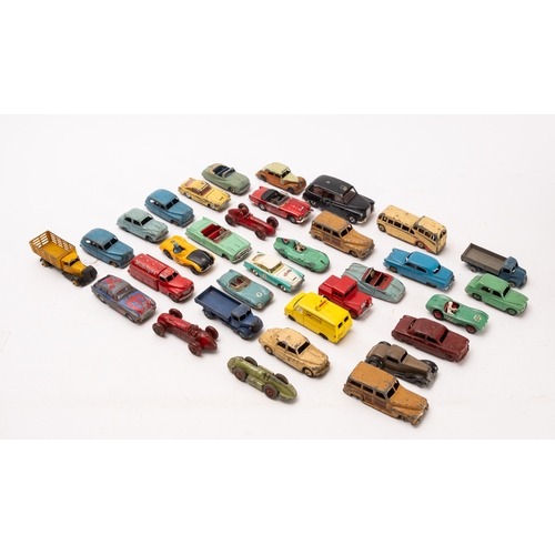 613 - Dinky matchbox and others. An unboxed collection of various cars, including Corgi Lotus II Le Mans, ... 