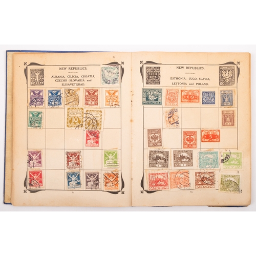 103 - World and China. A collection of world stamps in three albums, with strength in an intact Lincoln al... 