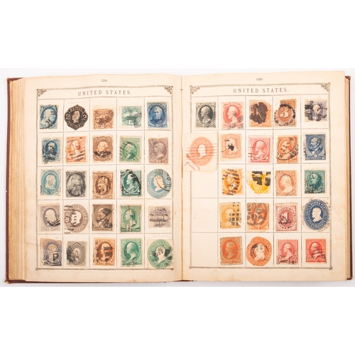 103 - World and China. A collection of world stamps in three albums, with strength in an intact Lincoln al... 