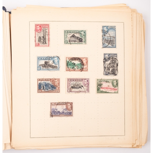 103 - World and China. A collection of world stamps in three albums, with strength in an intact Lincoln al... 