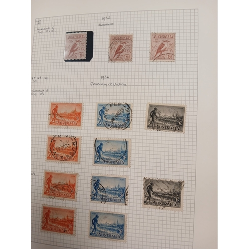 104 - Great Britain and World. A collection of stamps in seven volumes, including Great Britain with early... 