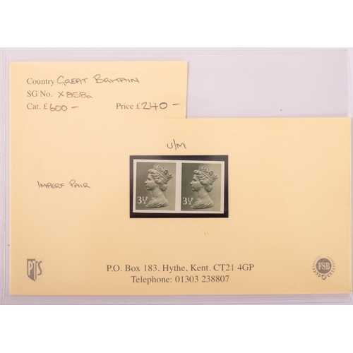 107 - Great Britain. 3.5p Machin definitive IMPERF pair SG X858a MNH.