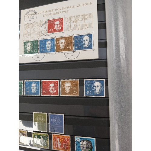 109 - Germany. A highly catalogued collection of West Germany in 64 sided stock-book.