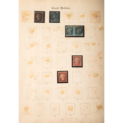 129 - ''Old-time. A collection of world stamps in three albums, with strength in a Lincoln album including... 