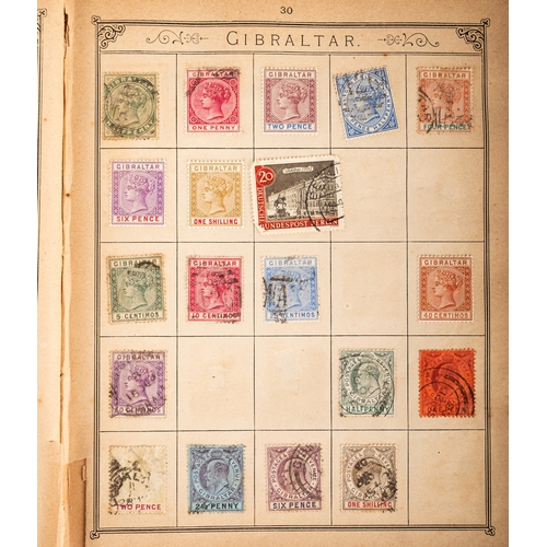 129 - ''Old-time. A collection of world stamps in three albums, with strength in a Lincoln album including... 