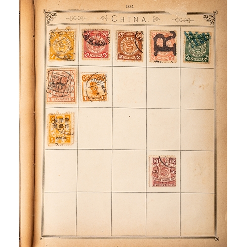 129 - ''Old-time. A collection of world stamps in three albums, with strength in a Lincoln album including... 