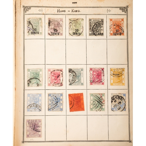 129 - ''Old-time. A collection of world stamps in three albums, with strength in a Lincoln album including... 