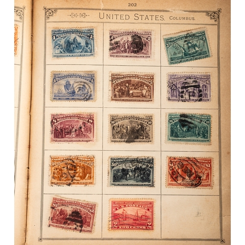 129 - ''Old-time. A collection of world stamps in three albums, with strength in a Lincoln album including... 