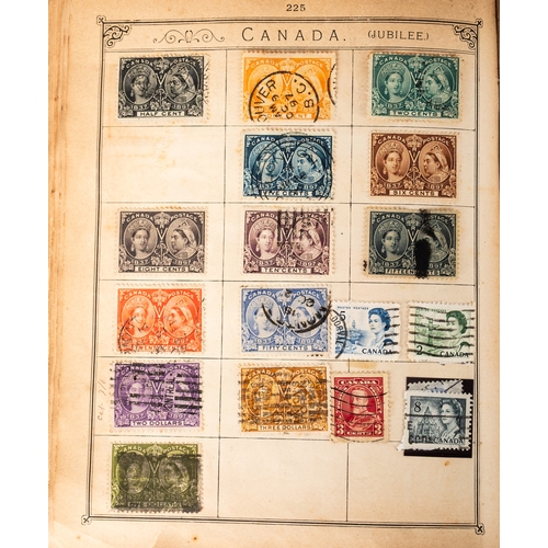 129 - ''Old-time. A collection of world stamps in three albums, with strength in a Lincoln album including... 