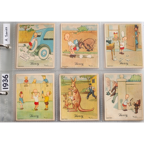 15 - An album of Kensitas 'Henry' cigarette cards, together with several Kensitas silk flags, and similar... 