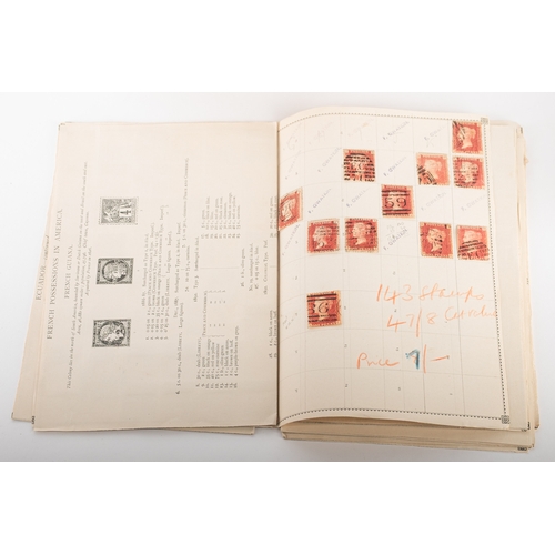 174 - Great Britain. A box of 1d red plate numbers identified and on album pages, circa excess of 11,600 s... 