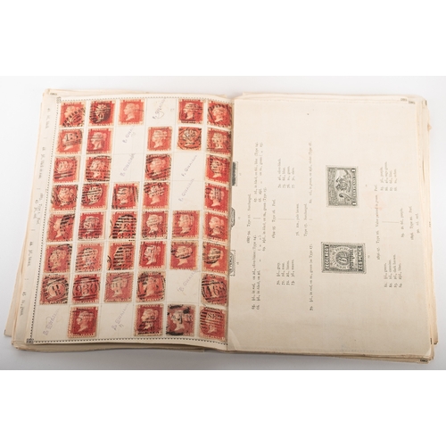 174 - Great Britain. A box of 1d red plate numbers identified and on album pages, circa excess of 11,600 s... 