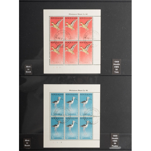 18 - New Zealand. A collection of New Zealand stamps in six albums, comprising a Hingeless Queen Victoria... 