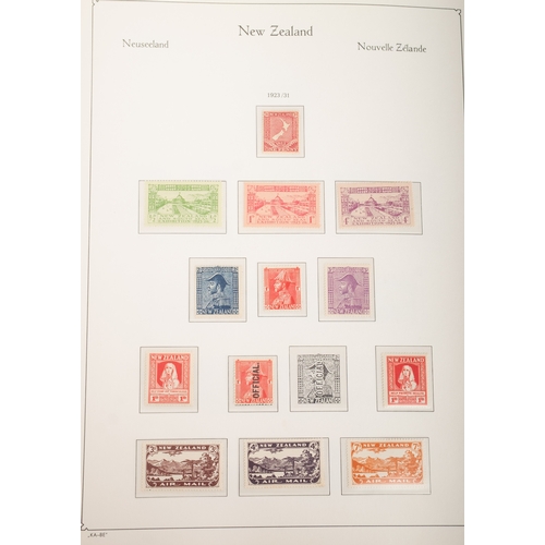 18 - New Zealand. A collection of New Zealand stamps in six albums, comprising a Hingeless Queen Victoria... 