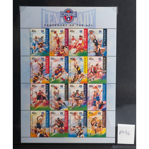 19 - Australia. A collection of Australian stamps in three volumes, with KGV Kangaroos, later issues thro... 