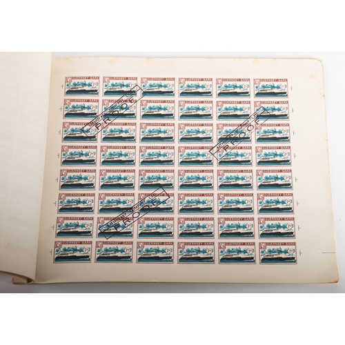 28 - Guernsey - Sark - Alderney. A book of 12 complete sheets of proofs stamped ''Lithofast Company Ltd P... 