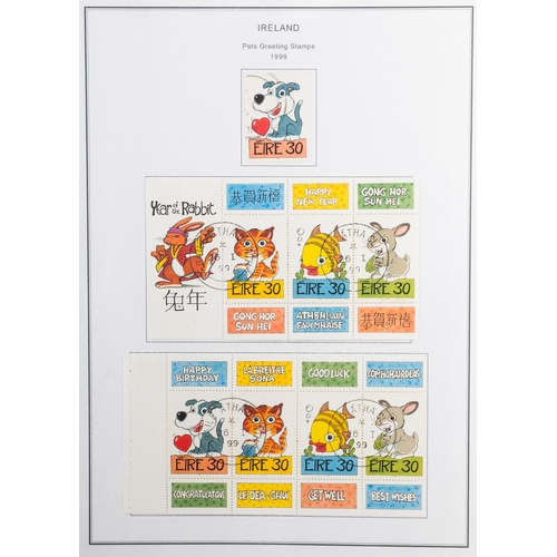 29 - Ireland. A mostly used collection on one-country printed album pages from 1922, including Seahorses ... 