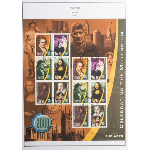 29 - Ireland. A mostly used collection on one-country printed album pages from 1922, including Seahorses ... 