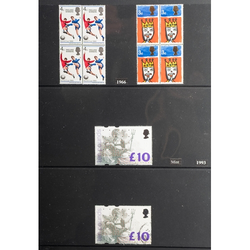 31 - Great Britain. A collection of Great British stamps in stock-book, from 1840 1d black with 4 margins... 