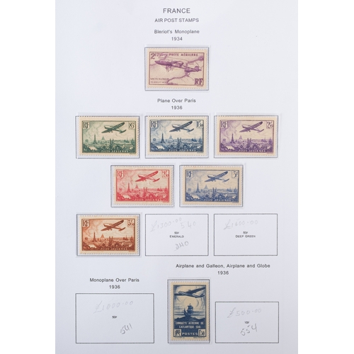 36 - France. A good collection of French stamps in three volumes with mint ranges from 1862, including Pe... 