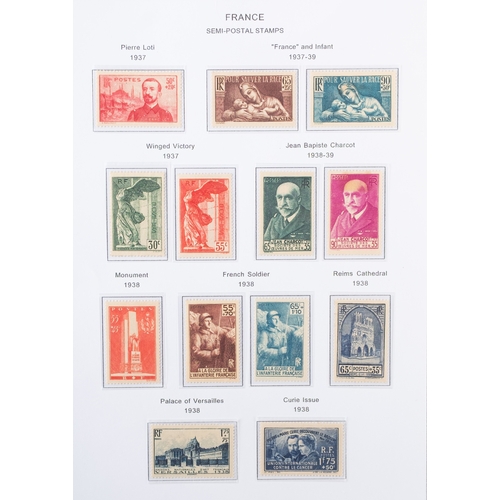 36 - France. A good collection of French stamps in three volumes with mint ranges from 1862, including Pe... 