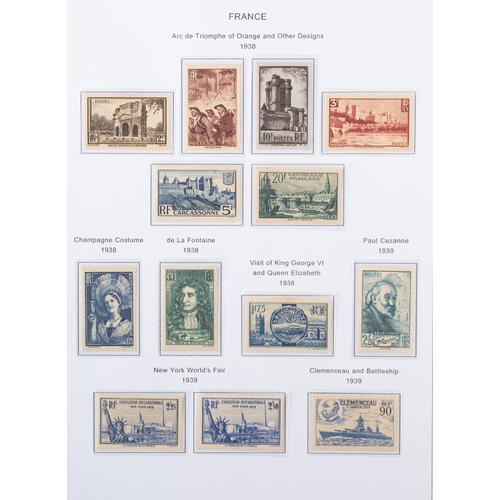 36 - France. A good collection of French stamps in three volumes with mint ranges from 1862, including Pe... 