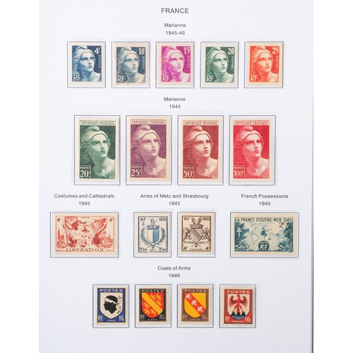 36 - France. A good collection of French stamps in three volumes with mint ranges from 1862, including Pe... 