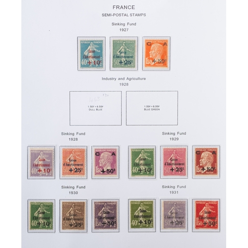 36 - France. A good collection of French stamps in three volumes with mint ranges from 1862, including Pe... 