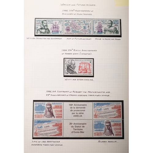38 - Wallis and Futuna. A nicely written up collection of stamps including 1920 overprints to 5F, 1939 An... 