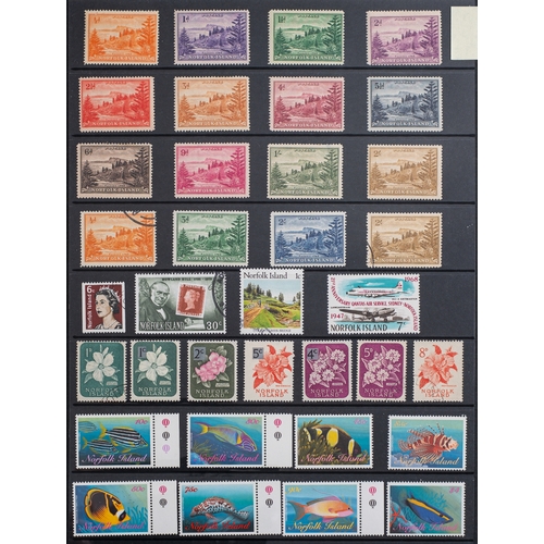 43 - British Commonwealth. A collection in four albums including Tonga, 1937 coronation omnibus, Seychell... 