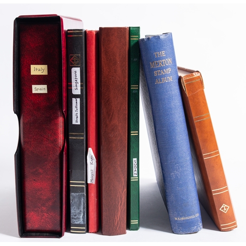 45 - Thematics. A collection in eight volumes including Ships, Planes, Stamps on Stamps etc.