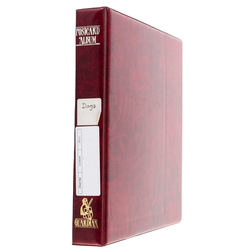 5 - An album of early 20th century and later postcards relating to dogs, comprising  portrait, humour an... 