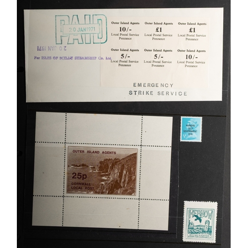 52 - Cinderella. A good collection of Cinderella type material in twelve volumes including Bardsey, Lundy... 