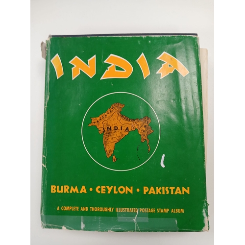 61 - India, Burma, Ceylon, Pakistan ''Illustrated Minkus Stamp Album'', with ranges including Indian stat... 