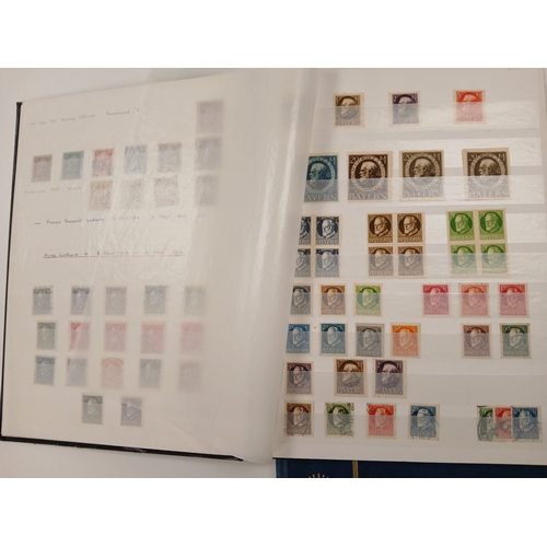 64 - Bavaria and Saar. Collection of German State Bavarian stamps in 32-sided stock-book, from 1849 -1862... 