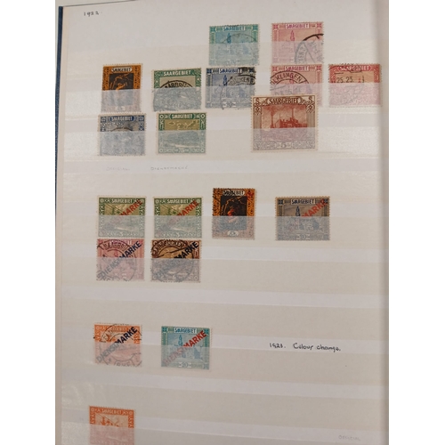 64 - Bavaria and Saar. Collection of German State Bavarian stamps in 32-sided stock-book, from 1849 -1862... 