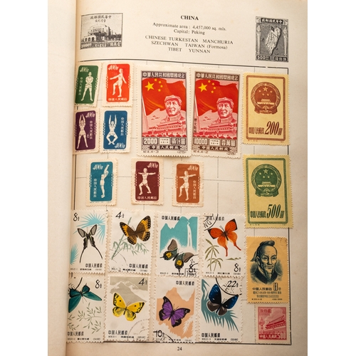 65 - A collection of stamps in two spring-back albums, plus other and covers, stockcard etc Some earlier ... 