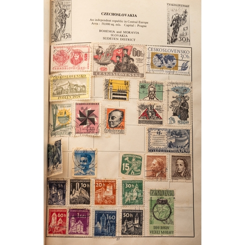 65 - A collection of stamps in two spring-back albums, plus other and covers, stockcard etc Some earlier ... 