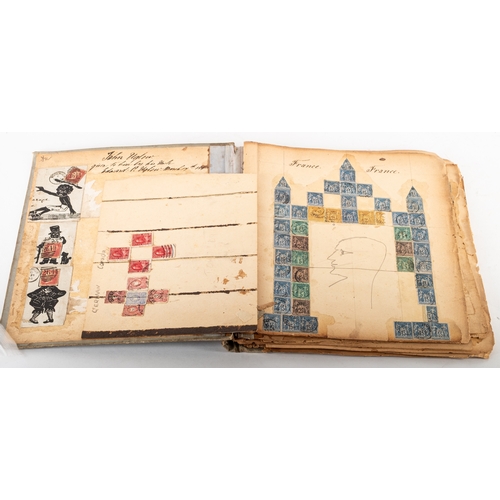 68 - OLD TIME.  An unusual old-time album, somewhat distressed, formerly belonging to Edward Picken Uglow... 