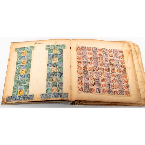 68 - OLD TIME.  An unusual old-time album, somewhat distressed, formerly belonging to Edward Picken Uglow... 