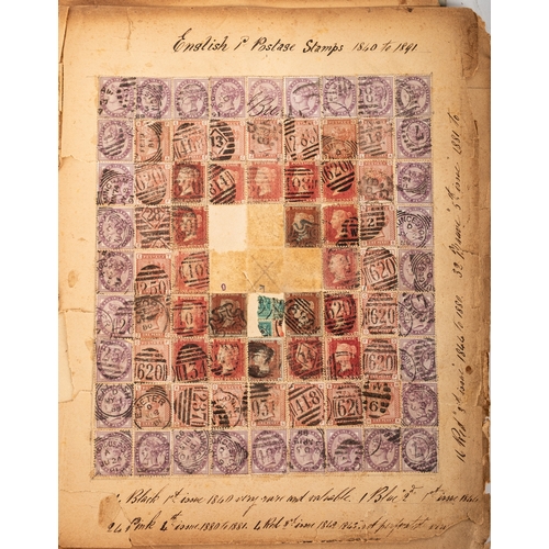 68 - OLD TIME.  An unusual old-time album, somewhat distressed, formerly belonging to Edward Picken Uglow... 