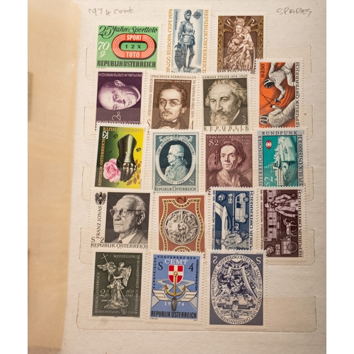 74 - Austria. A collection of Austrian stamps in One Country binder from 1945 Overprints (the status of t... 