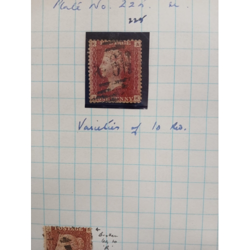 77 - Great Britain. A collection of Queen Victorian British stamps with Line Engraved from 1840 1d blacks... 