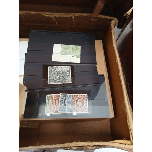 84 - Great Britain. A valuable early to mid period in two old suitcase, containing small boxes of stamps ... 