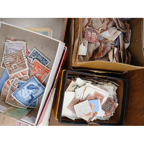 84 - Great Britain. A valuable early to mid period in two old suitcase, containing small boxes of stamps ... 