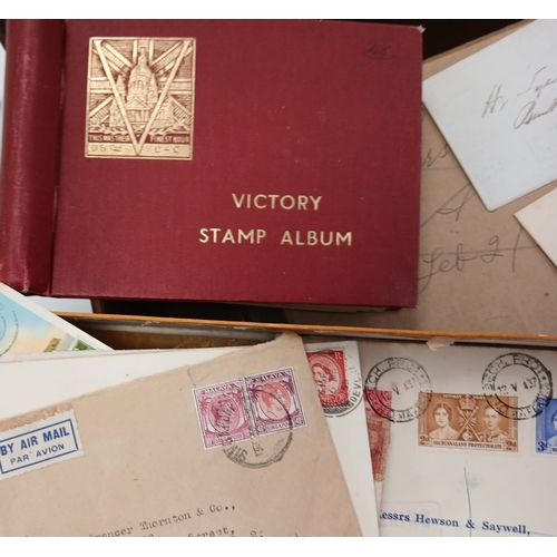 84 - Great Britain. A valuable early to mid period in two old suitcase, containing small boxes of stamps ... 